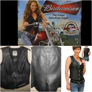 NWOT GENUINE LEATHER HARLEY DAVIDSON VEST SZ. M